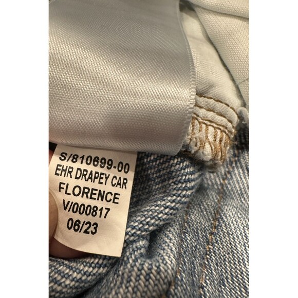 Old Navy Sky-Hi Wide Leg‎ Extra High-Rise Cargo Jeans Size 2 Medium Wash Y2K 90s - Picture 10 of 10